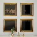 Set 4 oglinzi decorative, Siam, Loza, MDF , Auriu