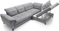 Coltar extensibil dreapta 5 locuri ELTAP, RT-04REL, Inferne, 297x210x107 cm, lemn/poliester, gri