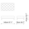 Taburet Fashion, Ndesign, 145x78x41 cm, lemn, roz