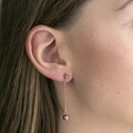 Set cercei si lantisor, Emily Westwood, Rose Gold Bubbled, inox, auriu