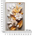 Tablou decorativ Flora M, Mauro Ferretti, 42x62 cm, metal/lemn de brad/canvas, multicolor