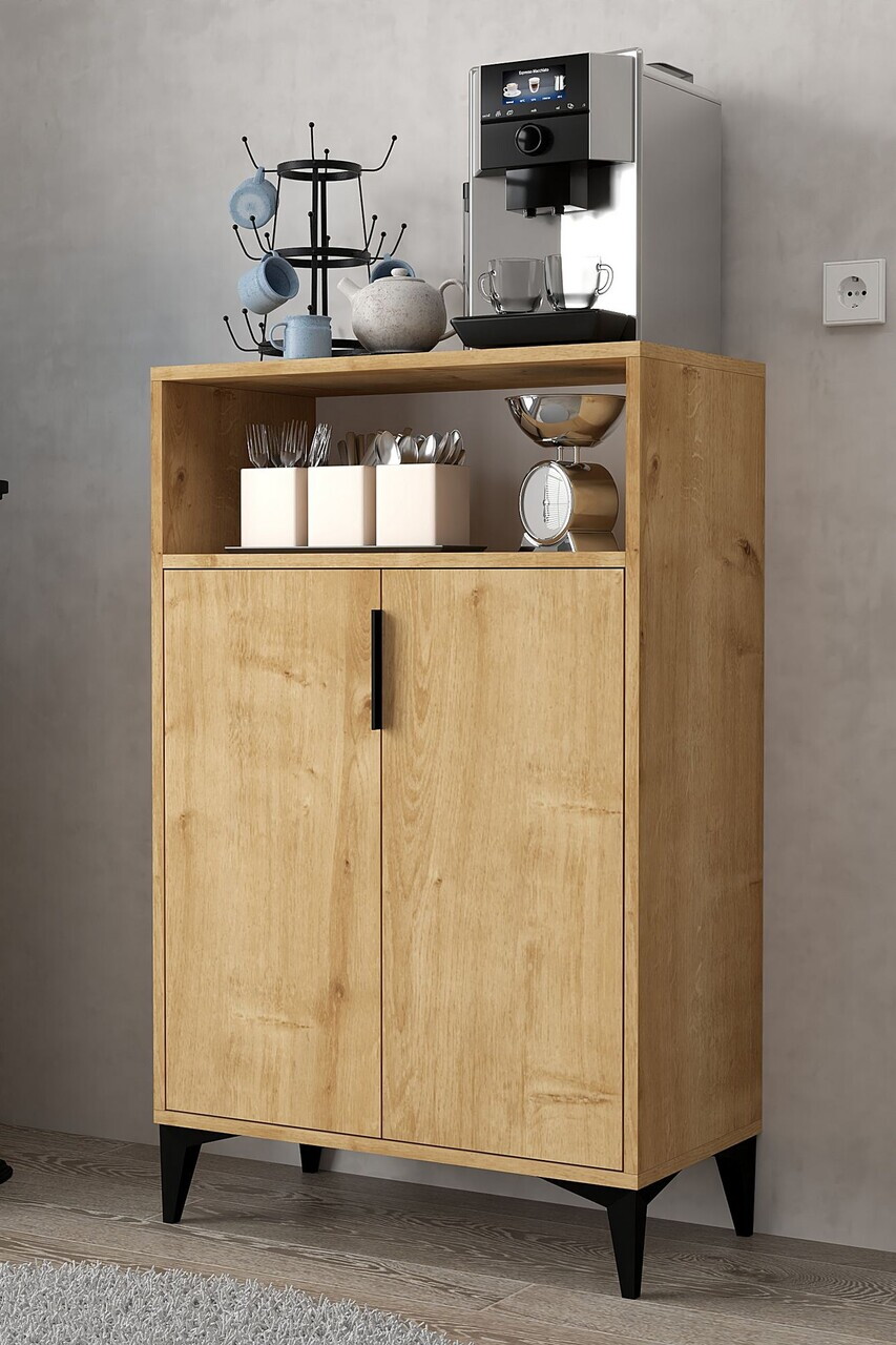 Dulap multifunctional, Hanah Home, Ada 1203, 72x114x36.5 cm, PAL, Maro — imaginea 3