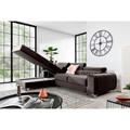 Coltar extensibil stanga 3 locuri ELTAP, LT-22VE, Grayson, 278x205x92 cm, lemn/poliester, maro