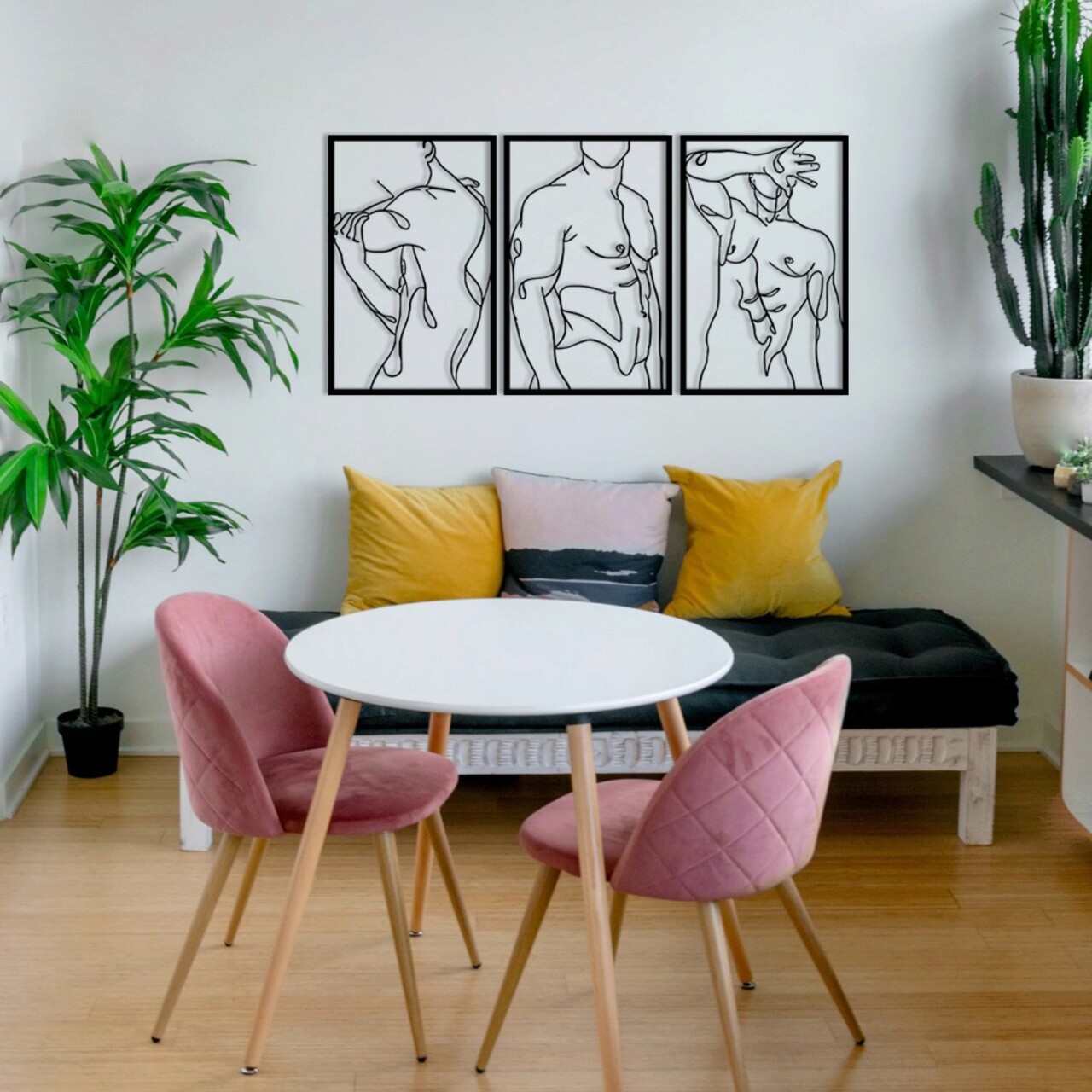 Decoratiune de perete, Cool Man 2, metal, 39.37 x 50 cm, negru - 2 | YEO