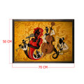 Tablou decorativ, Jazz Music Group XL, Lemn, Lemn, Multicolor
