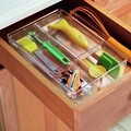 Set 2 organizatoare pentru sertar bucatarie Linus, iDesign, 30.5x20.5x7.5 cm, plastic