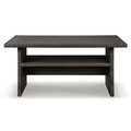 Set mobilier gradina/terasa Isle, 5 piese, aluminiu, maro/bej