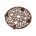 Suport mobil pentru plante in ghiveci, Esschert, Round L, 34.5 x 6.4 cm, fier forjat/PP, maro