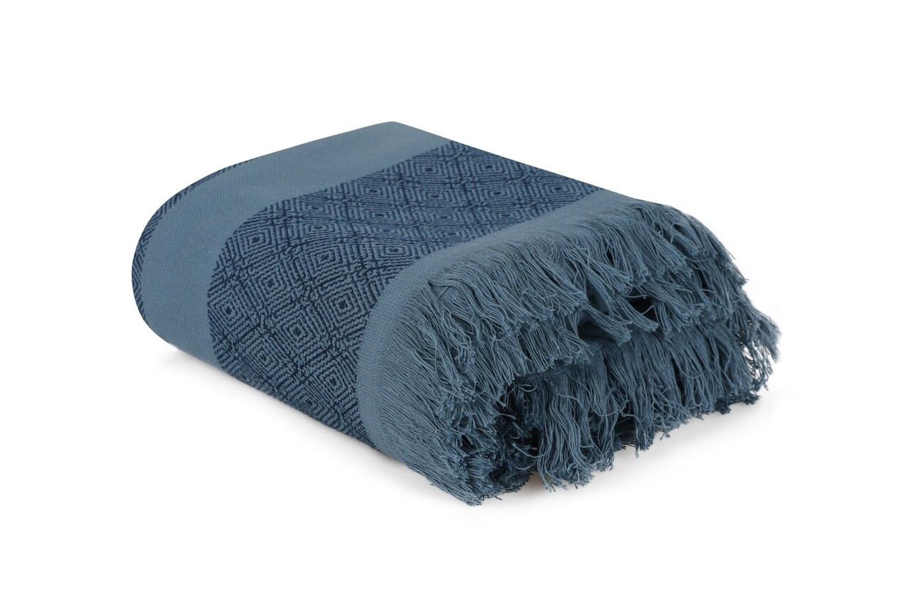 Prosop de baie, Cotton Box, Twins, Bumbac, Albastru indigo - 1 | YEO