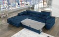 Coltar extensibil stanga 4 locuri ELTAP, Armd-64, Armando, 289x203x85 cm, lemn/poliester, albastru inchis