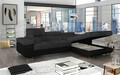 Coltar extensibil dreapta 4 locuri ELTAP, Armd-50, Armando, 289x203x85 cm, lemn/poliester, gri inchis/negru