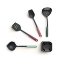 Set 4 ustensile de bucatarie + suport, Brabantia, Tasty+, 11.6x11.6x33 cm, plastic, multicolor