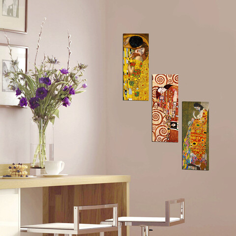 Set 3 tablouri decorative, xtp134, mdf, lemn, multicolor