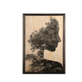 Tablou decorativ, Woman Forest XL, Lemn, Lemn, Multicolor
