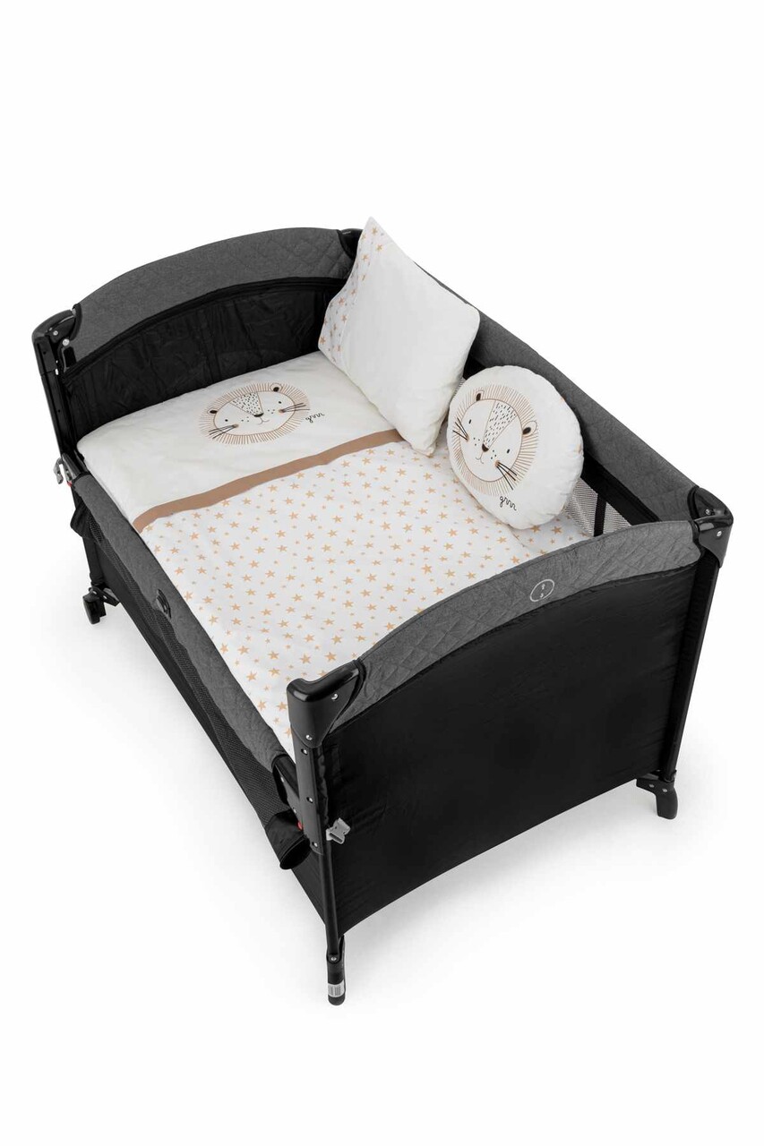 Set de dormit pentru bebelusi cu protectie laterala, Wallxpert, Park, Bej - imagine 4