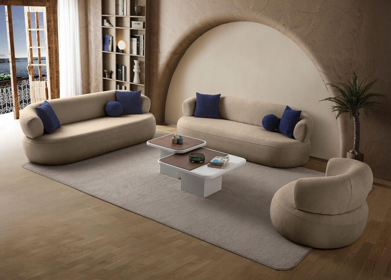 Canapea 3 locuri, Atelier del Sofa, 752EST1166, Bej — imaginea 7