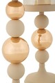 Set 2 suporturi de lumanare Glazed, Mauro Ferretti, 10x32 cm, 10x36 cm, fier, crem/auriu
