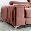 Coltar extensibil dreapta 3 locuri ELTAP, RT-24NU, Grayson, 278x205x92 cm, lemn/poliester, roz