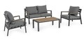 Set mobilier pentru gradina / terasa 4 piese, Ernst, Bizzotto, gri carbune