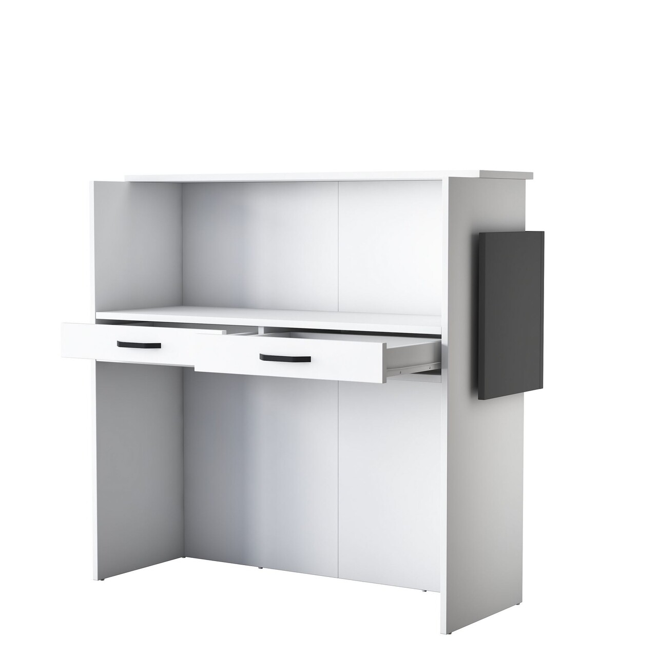 Masa de receptie, Hanah Home, MA102, 110x110x40 cm, Alb / Antracit - view 9