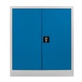 Dulap de depozitare cu incuietoare, Shelvoria,  Js1003Ma, 92x100x40 cm, Otel, Gri/Albastru