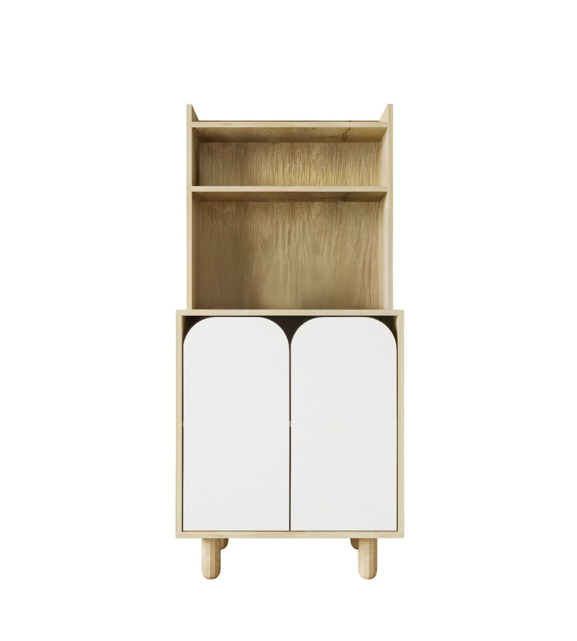 Dulap multifunctional, Hanah Home, Parma 2, 70x155x40 cm, PAL, Stejar Safir / Alb - view 4
