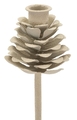 Suport lumanare Dune Pigna, Mauro Ferretti, 11.5x11.5x33.5 cm, fier, crem