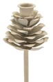 Suport lumanare Dune Pigna, Mauro Ferretti, 11.5x11.5x33.5 cm, fier, crem