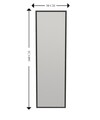 Oglinda decorativa, Siam, Tessa, 50x160x2.2 cm, MDF , Negru
