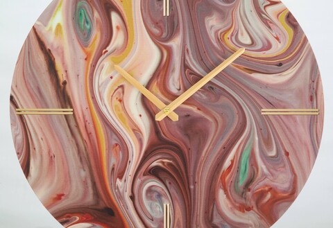 Ceas de perete Mirror Mix, Mauro Ferretti, 60 cm, fier, multicolor