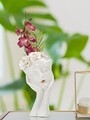 Vaza Woman Mask, Mauro Ferretti, 16.5x14x27.3 cm, portelan, alb/auriu