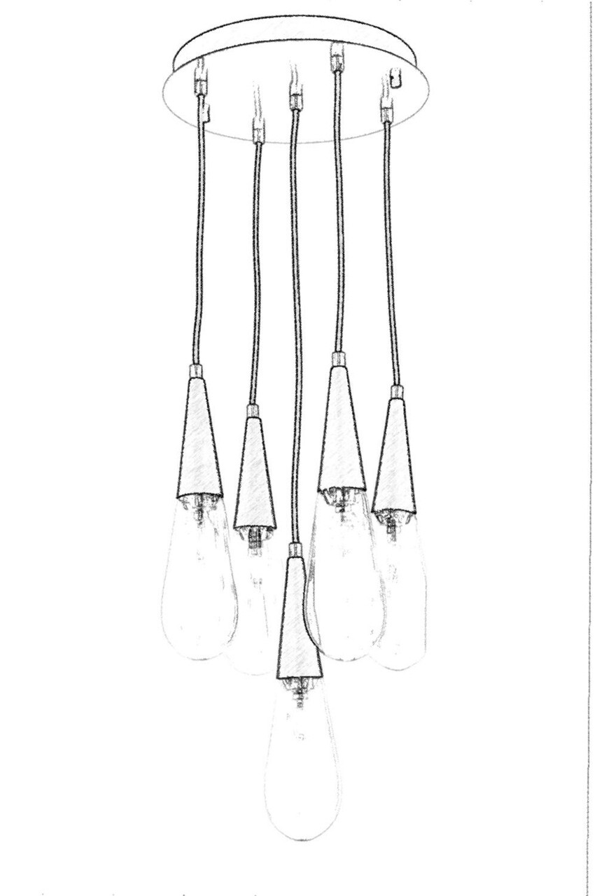 Lustra, Avonni, 683AVN1180, Metal, Maro antichizat - 1 | YEO