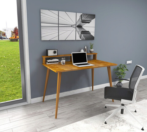 Birou, woodface, kelly, 110x75x60 cm, lemn, stejar
