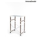 Uscator de haine pliabil pe roti, Flareck InnovaGoods, 161 x 205 x 87 cm, otel