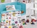 Set de pat pentru copii, 6 piese, 100% bumbac ranforce, Cotton Box, Mutlu Bebek