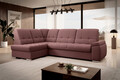 Coltar extensibil stanga 3 locuri ELTAP, LT-24VE, Sado, 272x192x95 cm, lemn/poliester, roz inchis