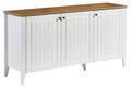 Consola, Tuvalle, Tuval 067, 150x76x39 cm, Stejar / Alb