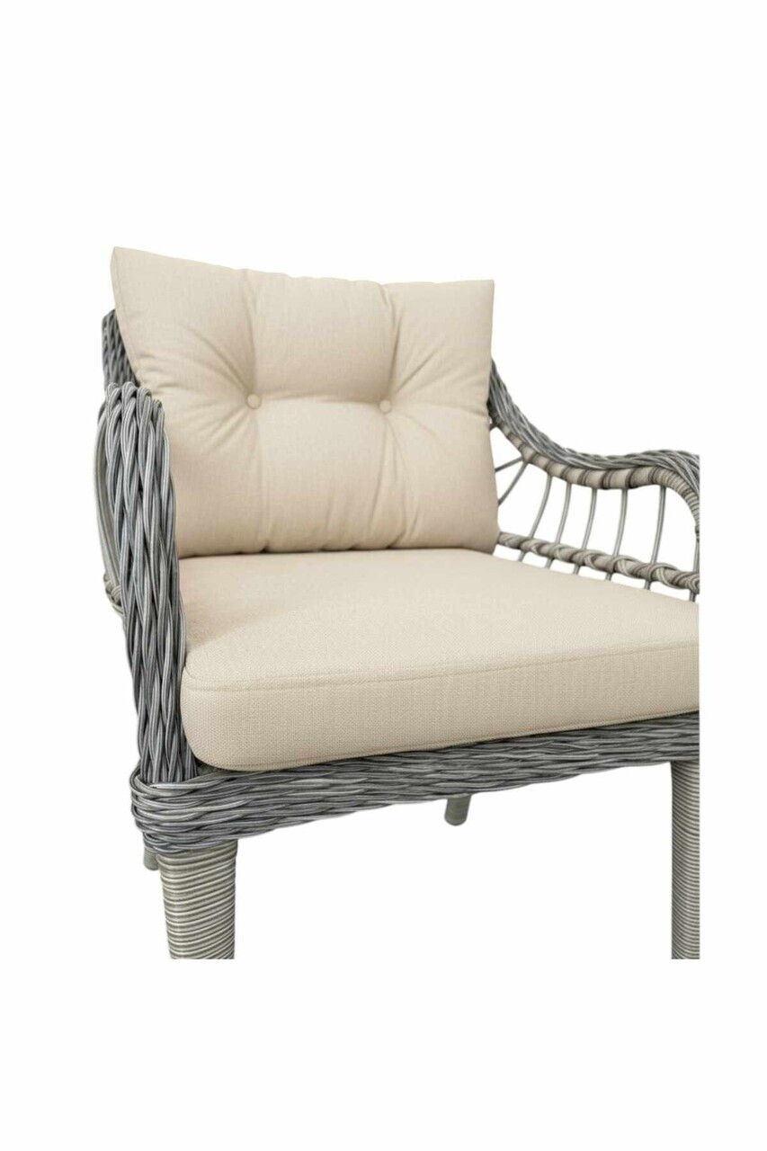 Set mobilier de gradina, Hanah Home, Fiori, ALUMINIU, Crem - view 3