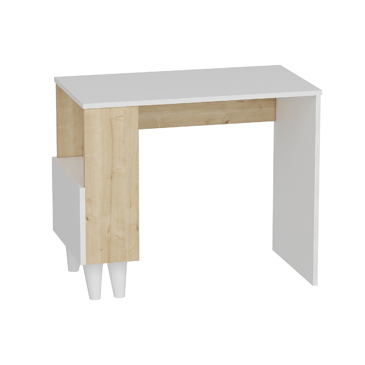 Birou Paris, Maison In Design, 90 X 50 X 75 Cm, PAL, Alb/oak