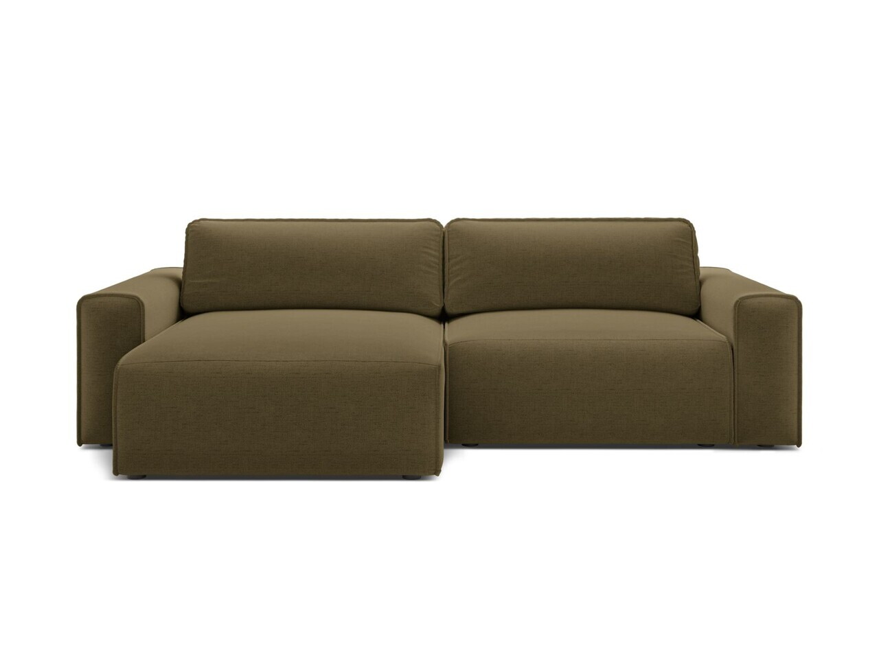 Coltar extensibil stanga 3 locuri, Victor, Micadoni Home, 246x148x83 cm, tesatura structurata, verde