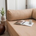 Canapea extensibila cu 3 locuri, Evalina, 383EVN1266, Material: 100% catifea PES, Maro