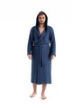 Halat de baie unisex, DC Home, Muslin, Bumbac , Albastru navy