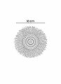 Decoratiune de perete, DB0011, Mărgele de lemn, Natural