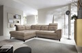 Coltar extensibil stanga 5 locuri ELTAP, LT-20AU, Inferne, 297x210x107 cm, lemn/poliester, bej inchis