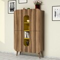 Dulap multifunctional, Hommy Craft, Mine, 93 x 144 x 31.8 cm, pal melaminat, nuc/galben