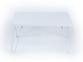 Masuta de cafea Mingitav Illia, 60 x 60 x 29 cm, PAL/metal, alb