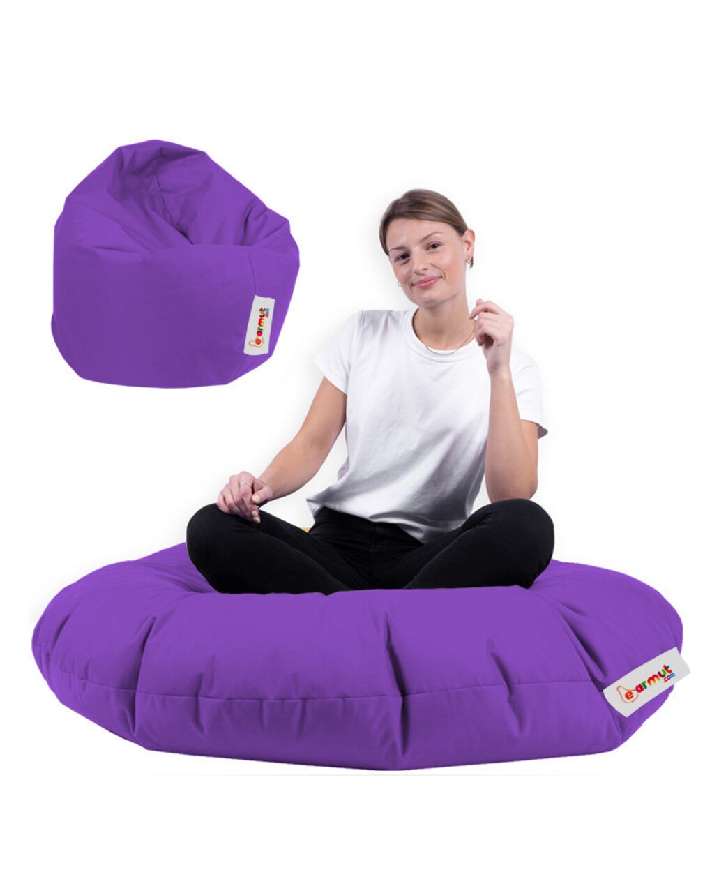 Fotoliu Puf, Bean Bag, Ferndale, 100 Cm, Poliester Impermeabil, Mov