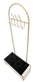 Cuier cu bancheta Glam, Mauro Ferretti, 80x38.5x180 cm, fier, negru/auriu
