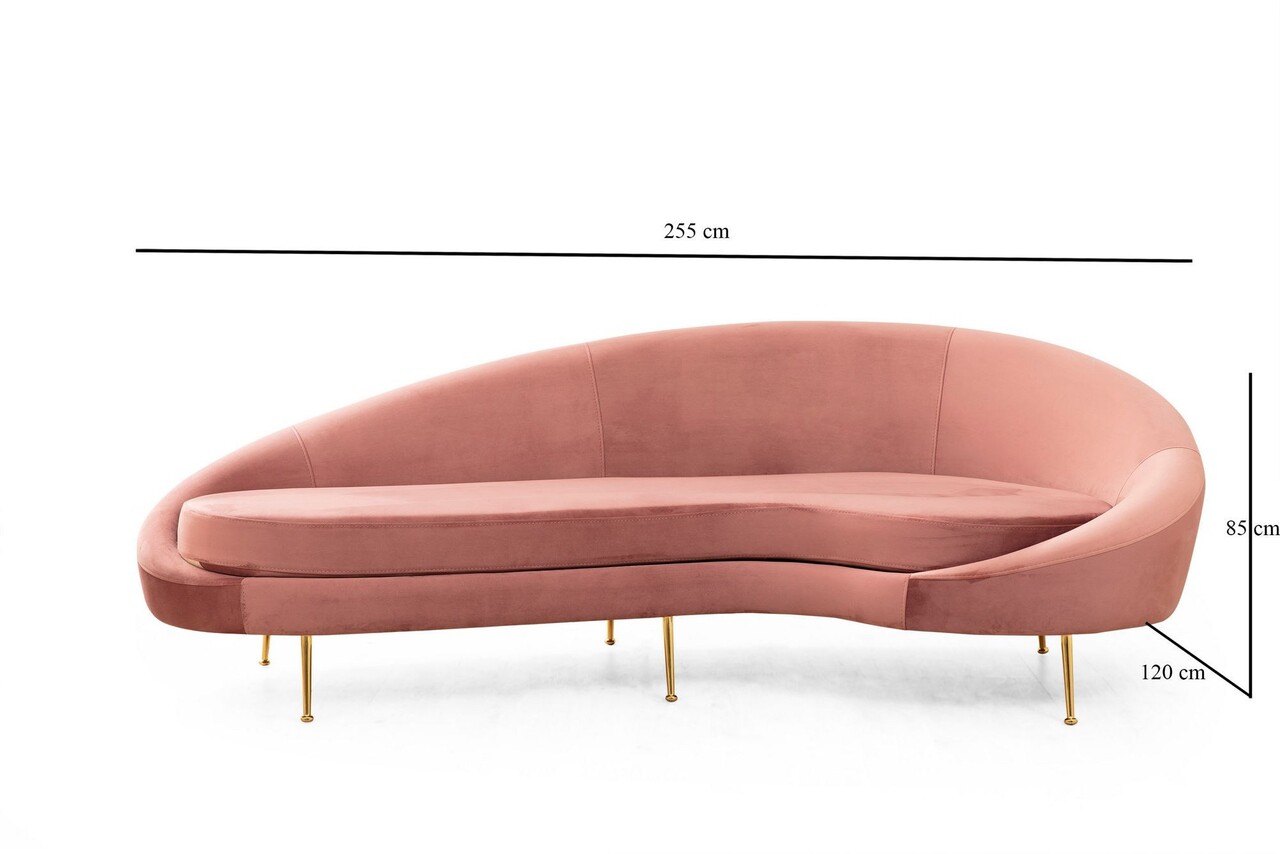 Canapea 3 locuri, Atelier del Sofa, 560ARE1351, Roz - view 9
