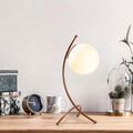Lampa de masa, Tatum, 584TTM1724, Fier, Alb / Cupru